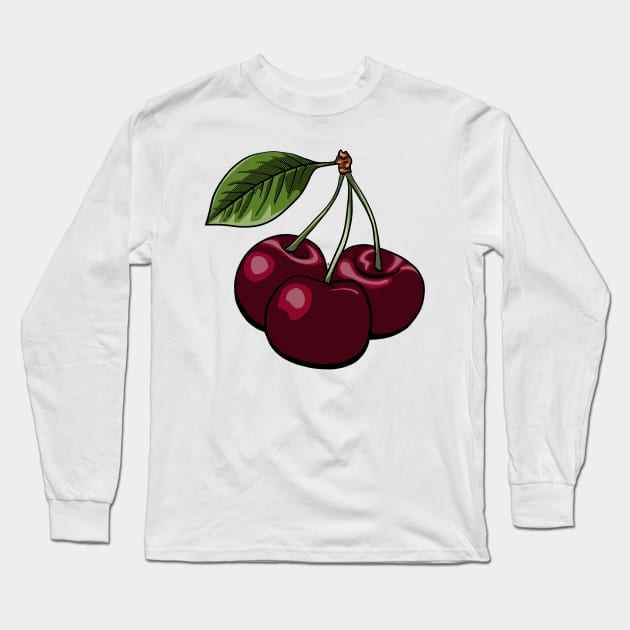Cherries Long Sleeve T-Shirt by J.Rage
